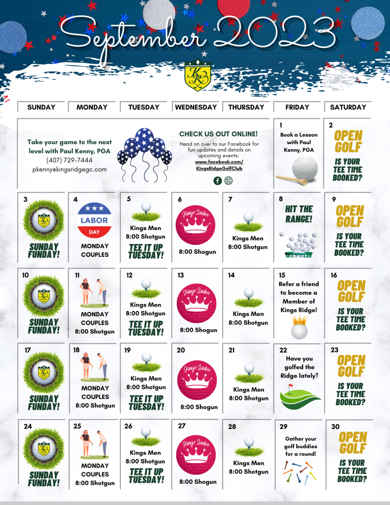 Upcoming Events Kings Ridge Golf Club Kings Course Upcoming Events Kings Ridge Golf Club Kings Course